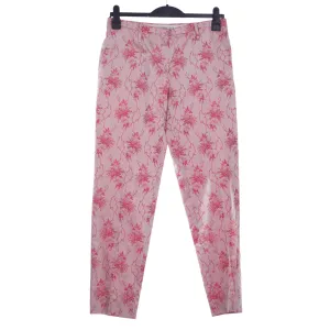 Prada Silk Pink Patterned Trousers UK Size 10