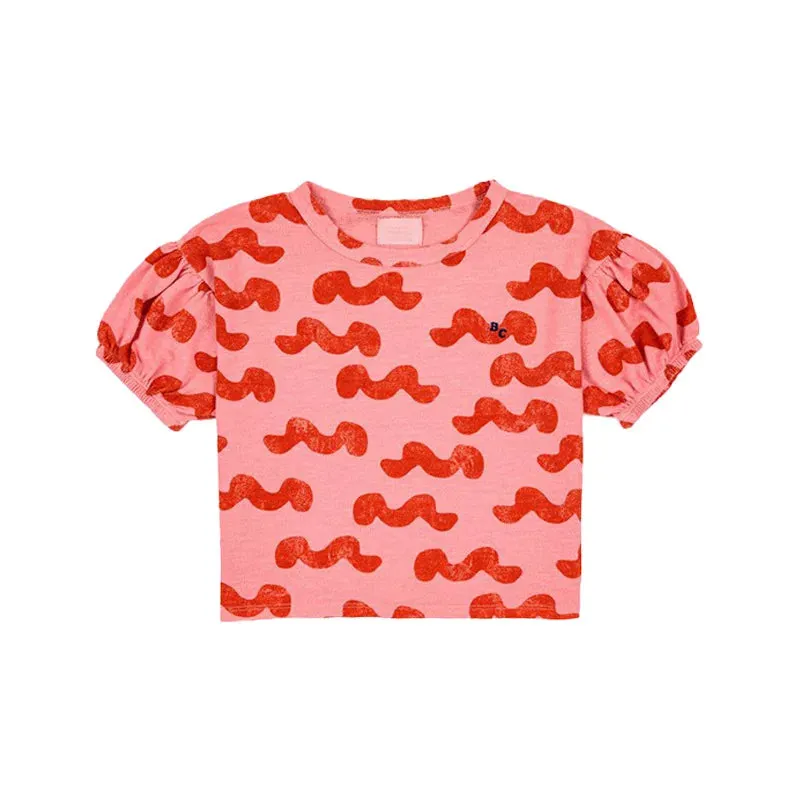 2023 BC Summer INS Style Children's T-shirt Boys and Girls' Casual Cartoon Fun Print Short Sleeve Top Children Clothing