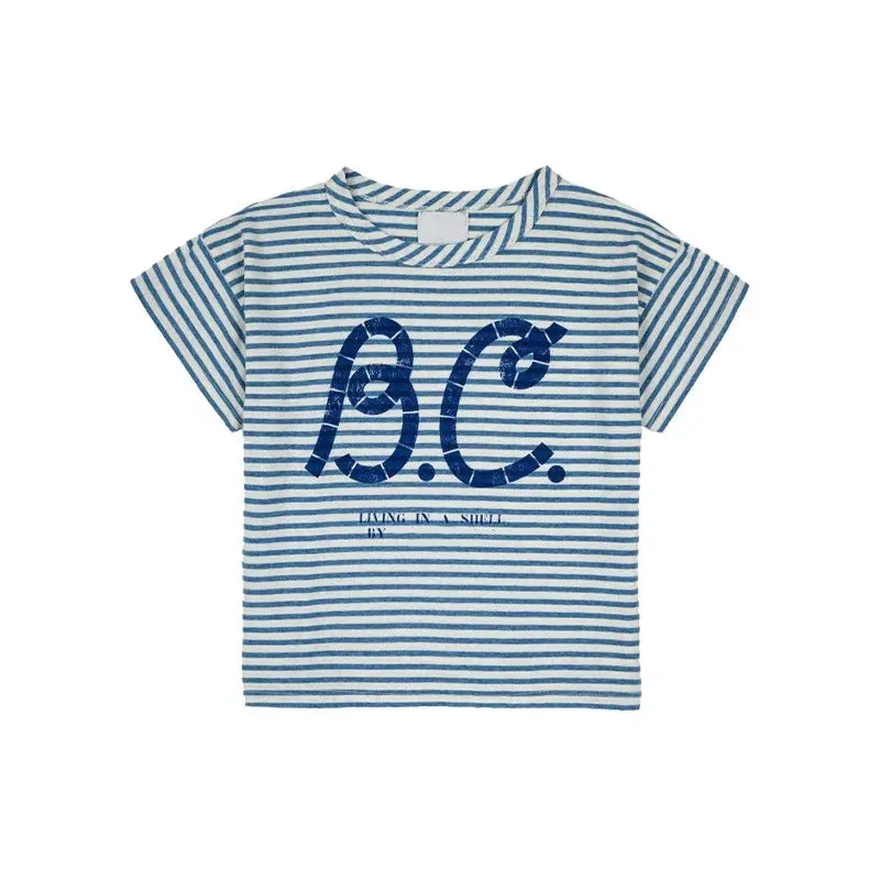 2023 BC Summer INS Style Children's T-shirt Boys and Girls' Casual Cartoon Fun Print Short Sleeve Top Children Clothing