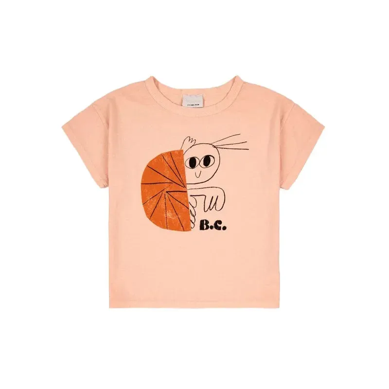 2023 BC Summer INS Style Children's T-shirt Boys and Girls' Casual Cartoon Fun Print Short Sleeve Top Children Clothing