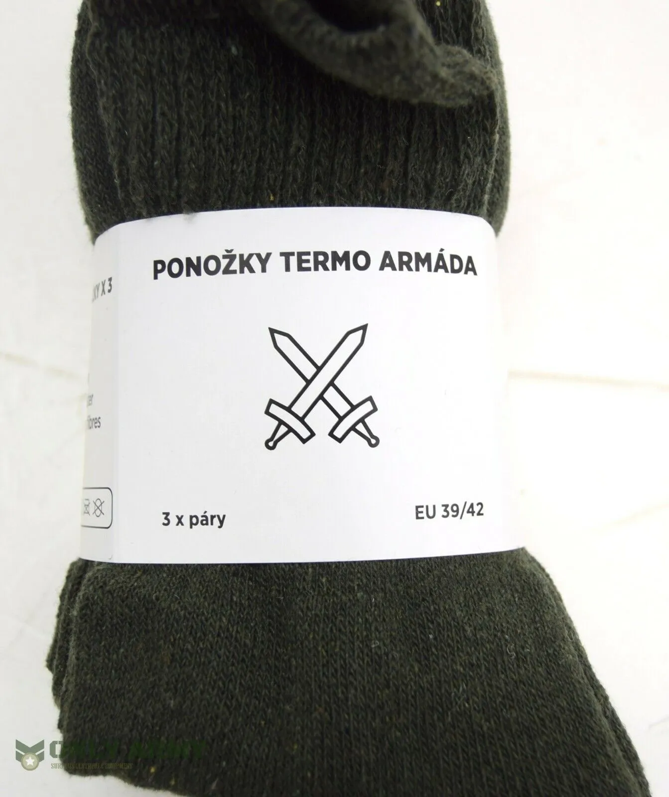 3 x Pairs Czech Army Green Socks Military Lightweight Soft Warm Boot Military