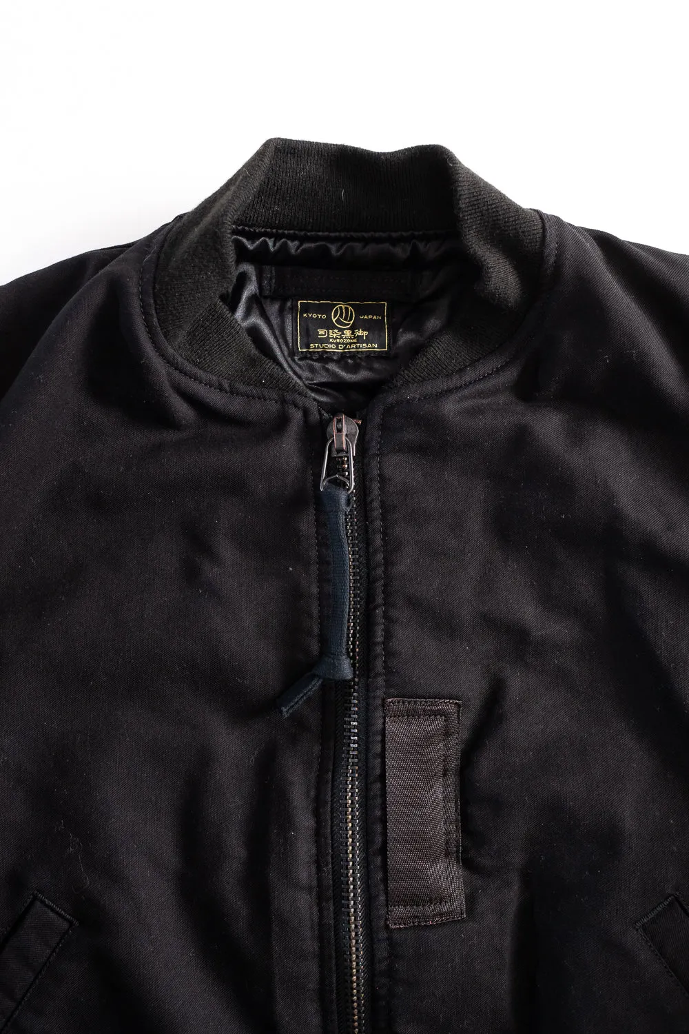 4578 - Kyoto Kurozome Dyed MA-1  Jacket - Black