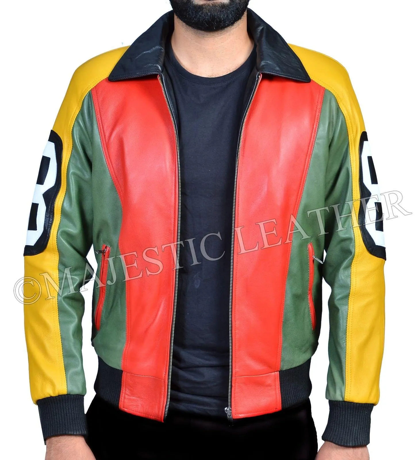 8 Ball Pool Seinfeld Michael Hoban MI Bomber Genuine Leather Jacket All Sizes