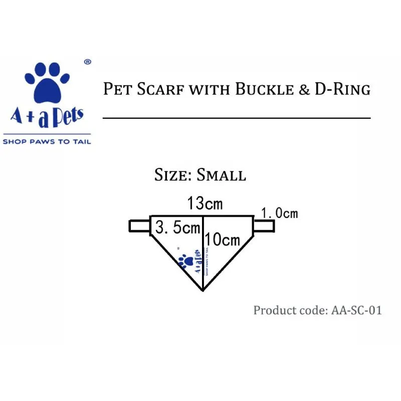 A a Pets' 2in1 Scarf Collar for Cats and Dogs in Gingham Design