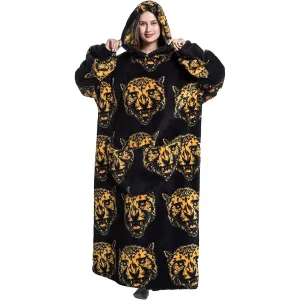 Adult Oversized Wearable Blanket Hoodie-Tiger