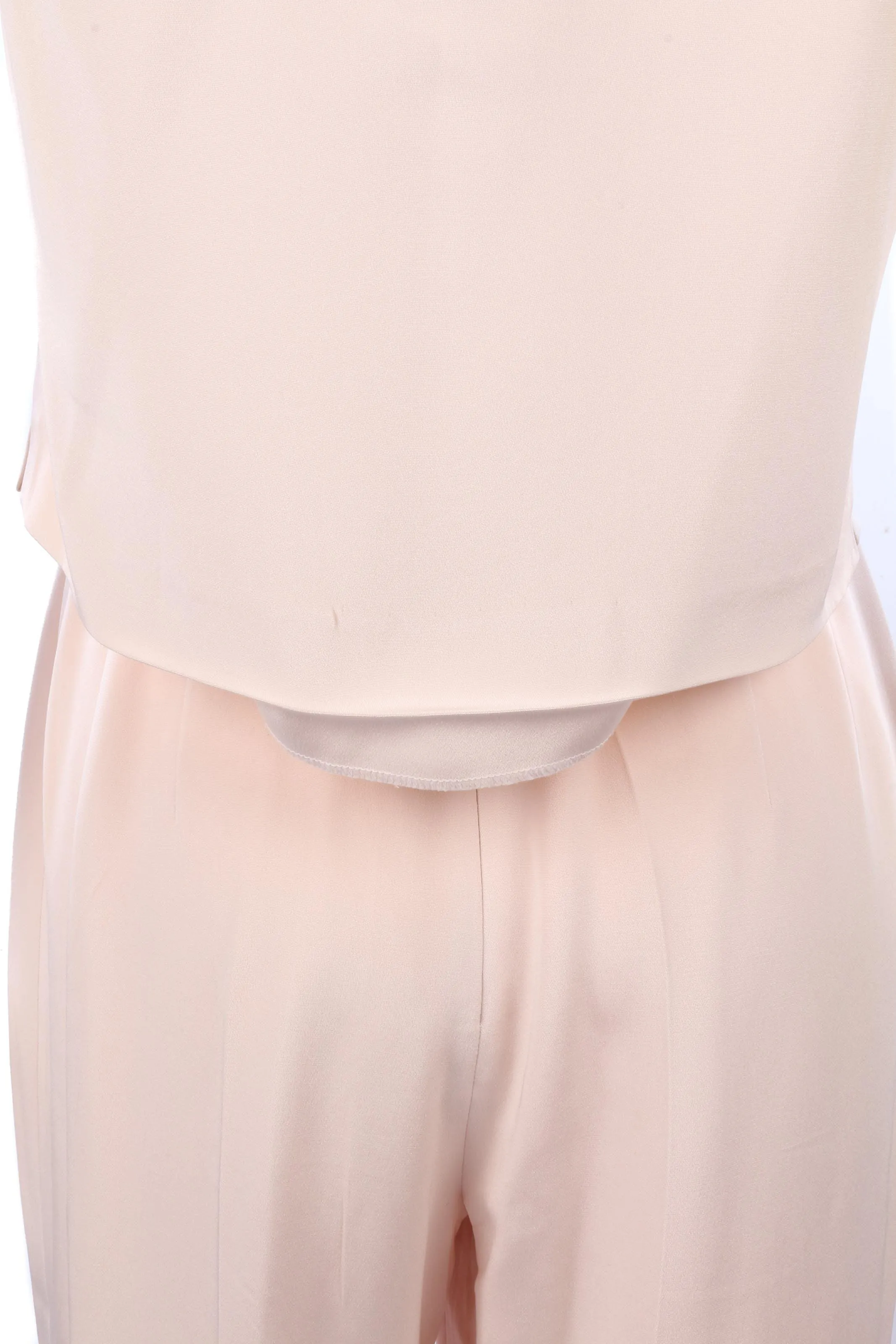 Anne Taylor 100% Silk Sleeveless Top and Trousers Light Pink Size 10P/6P