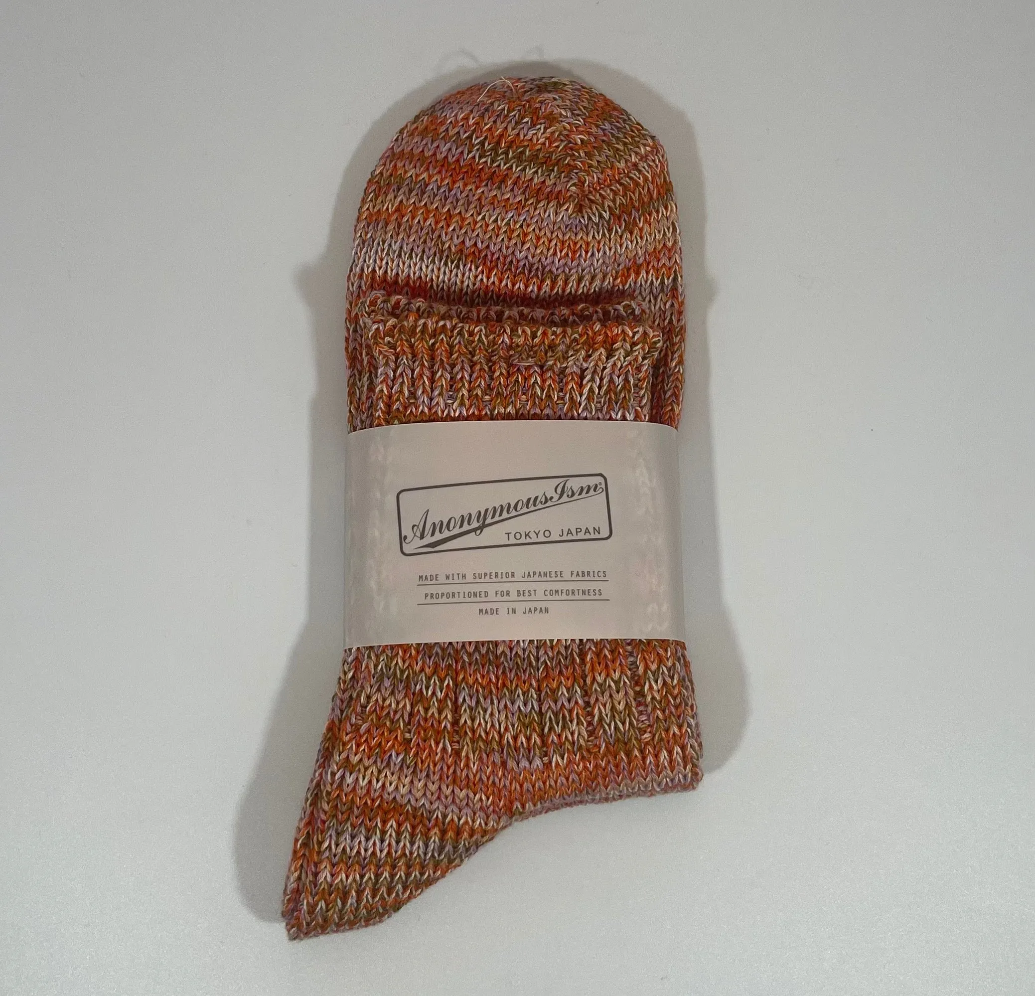 Anonymous Ism 5 Colour Mix Quarter Sock - Orange