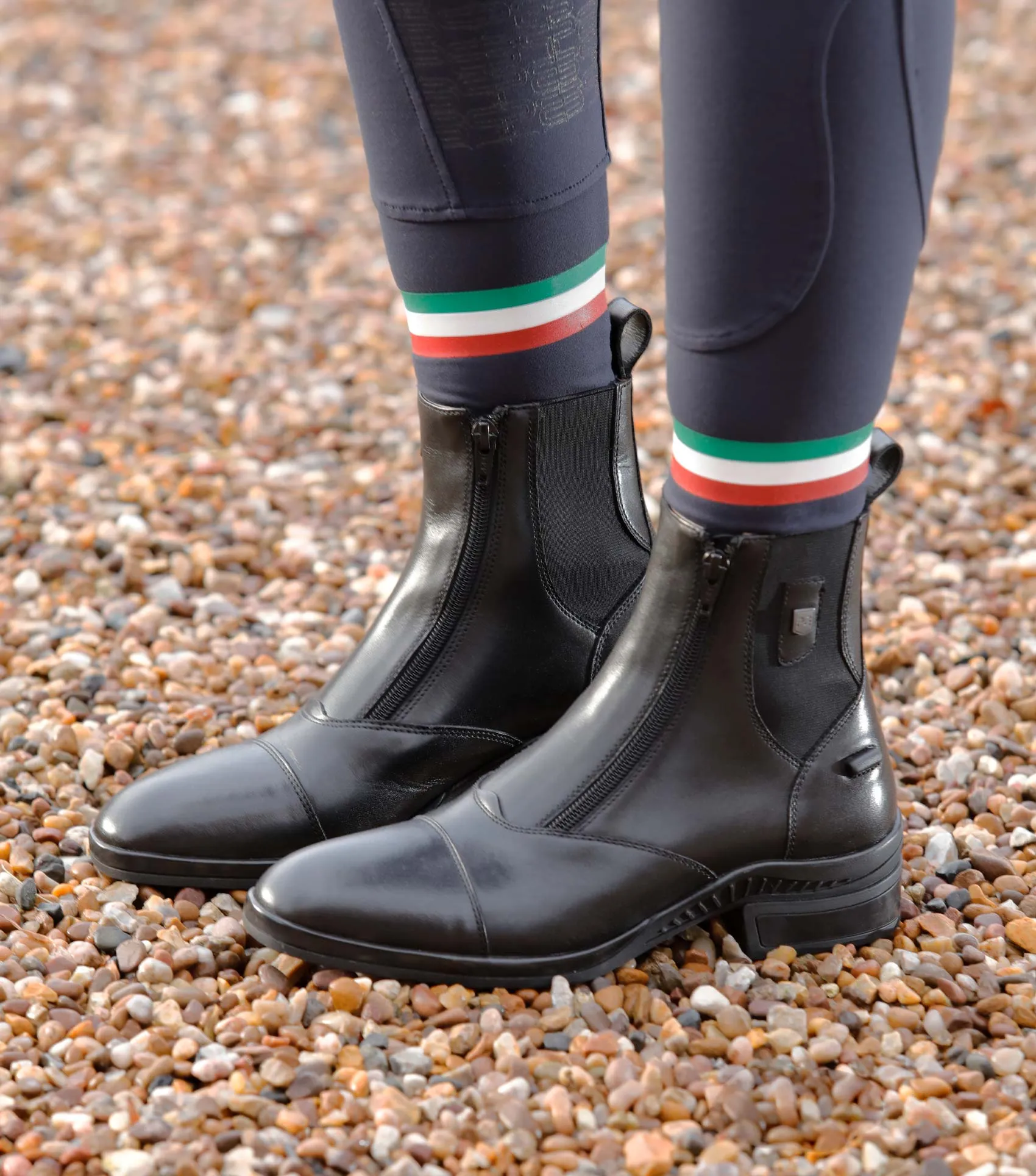 Aspley Ladies Leather Paddock Boot Black