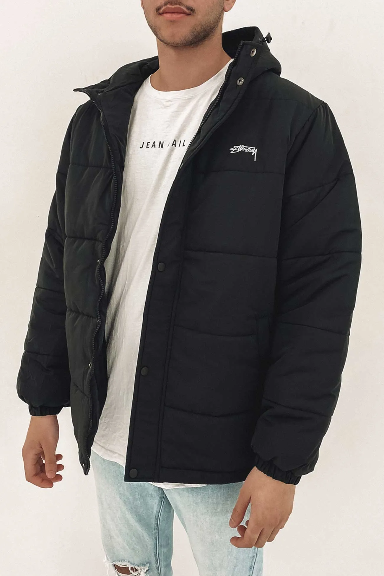 Aurora Hooded Puffa Jacket Black