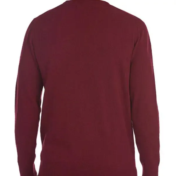 Barbour Essential Lambswool Crew Neck Ruby