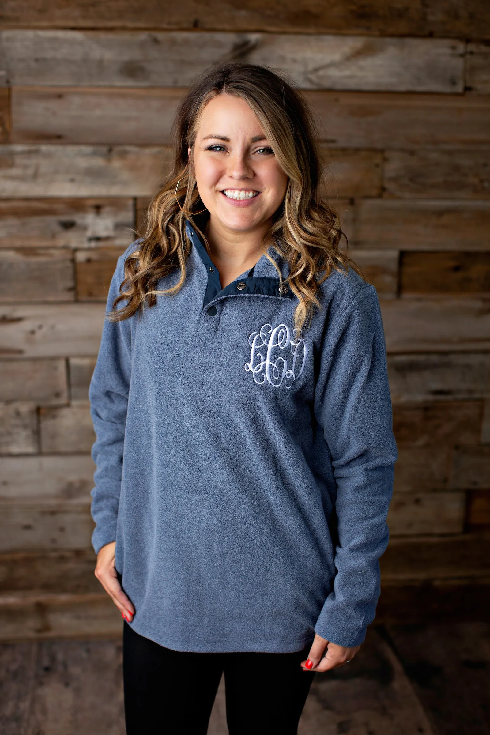 Bayview Quarter Button Monogrammed sweatshirt - 2020