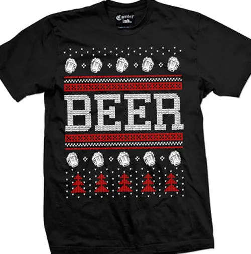 Beer Ugly Christmas Sweater Men's T-Shirt