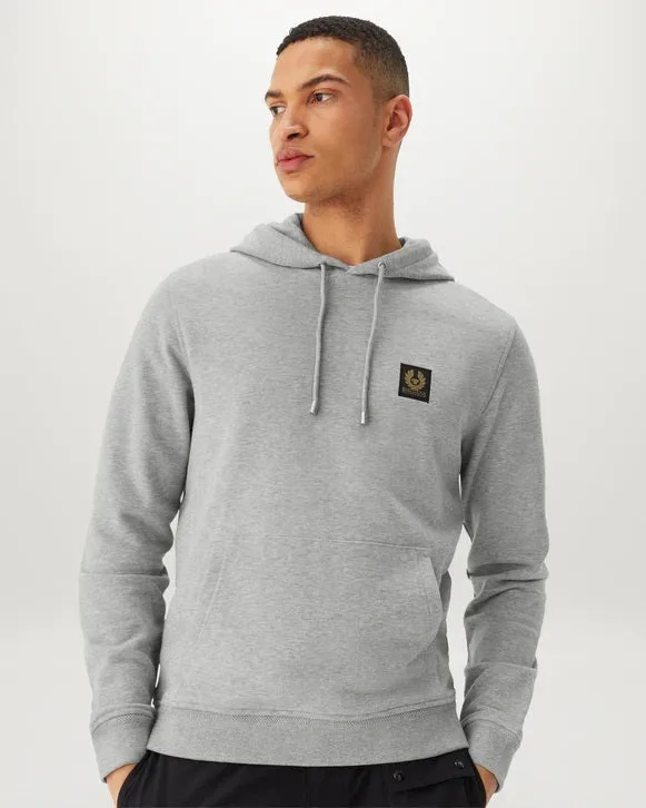 Belstaff Hoodie Sweat Top in Grey Melange