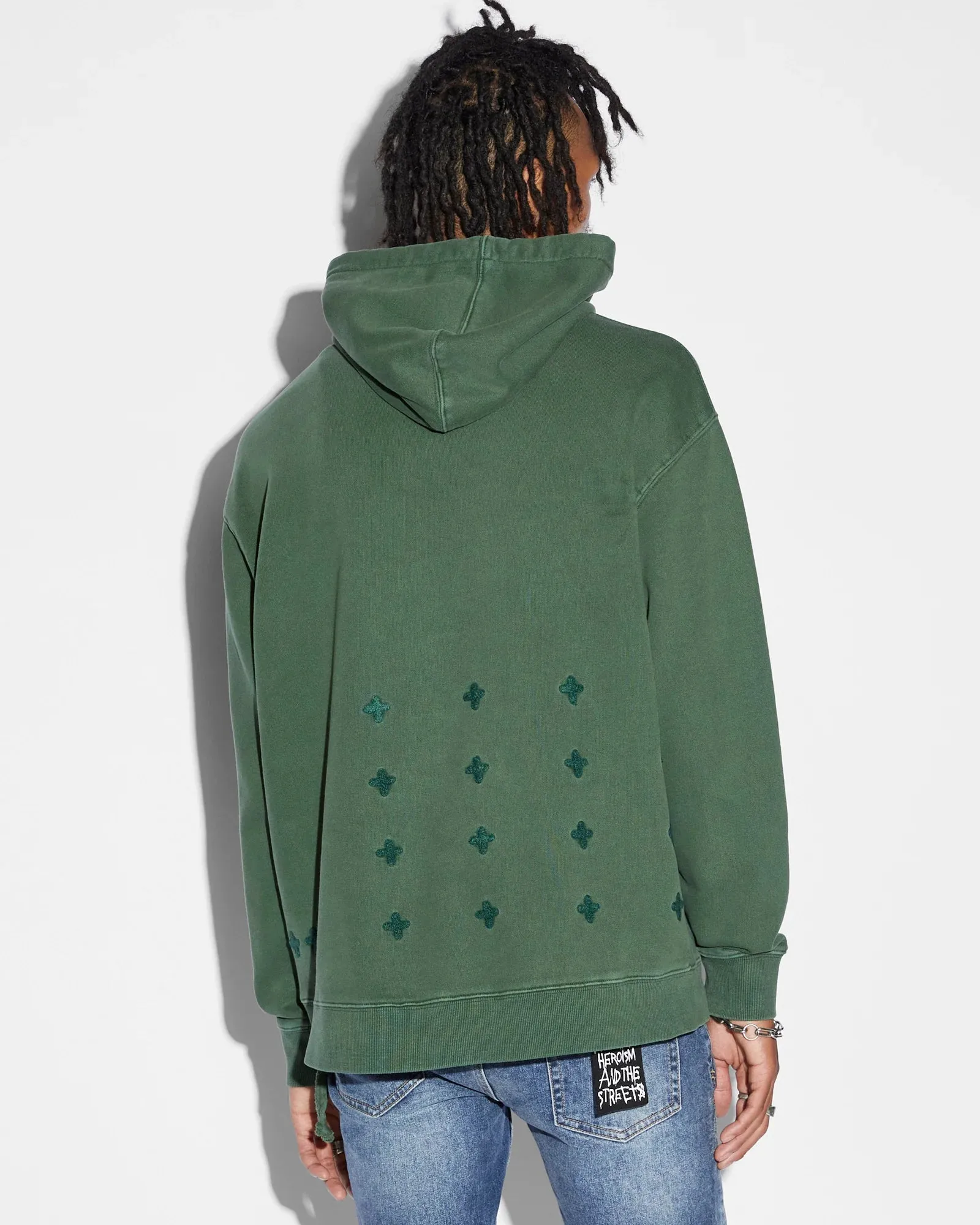 Blocked Biggie Hoodie (Emerald) - KMSP24FL009030