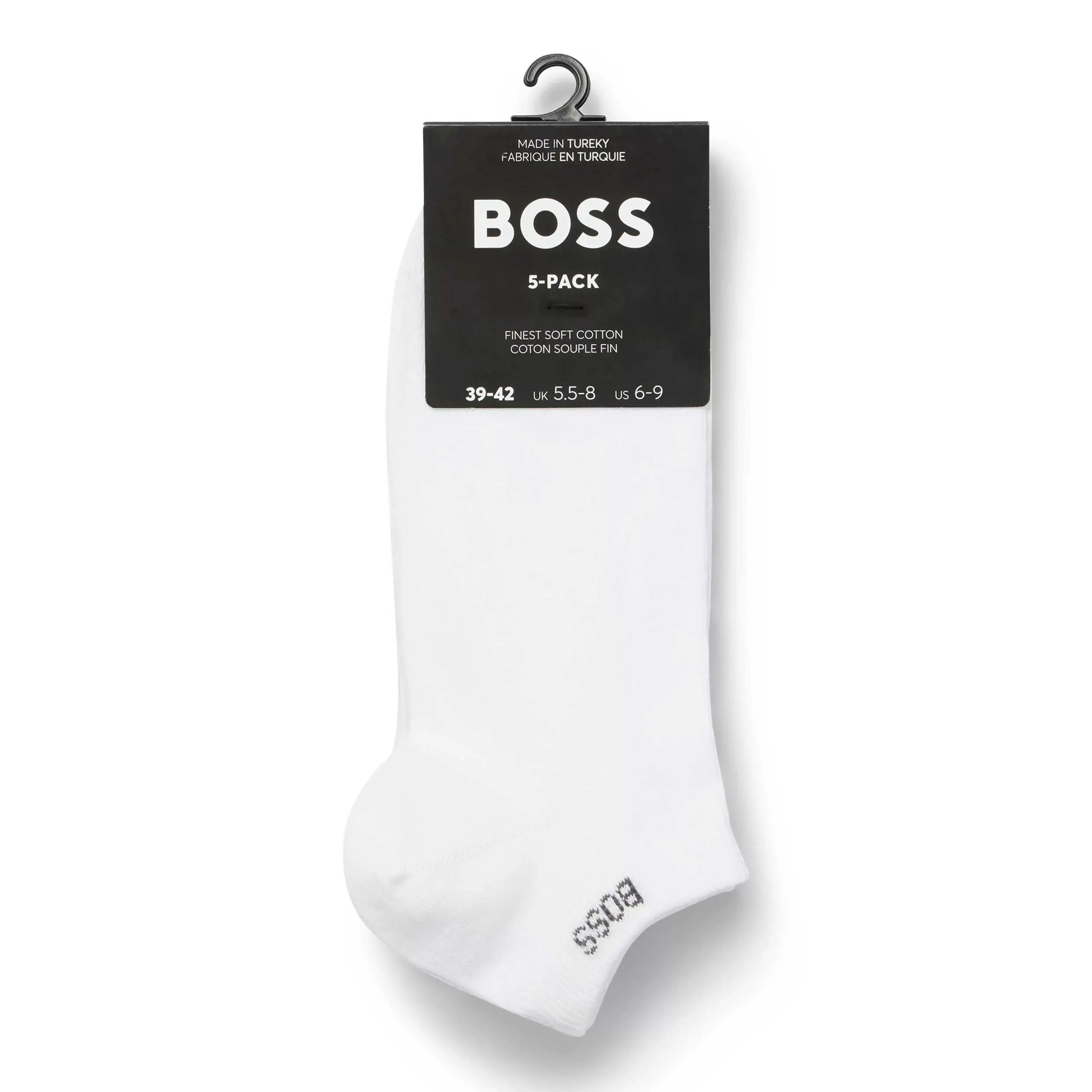 BOSS 5P AS Uni Colour CC Sock in White & Black