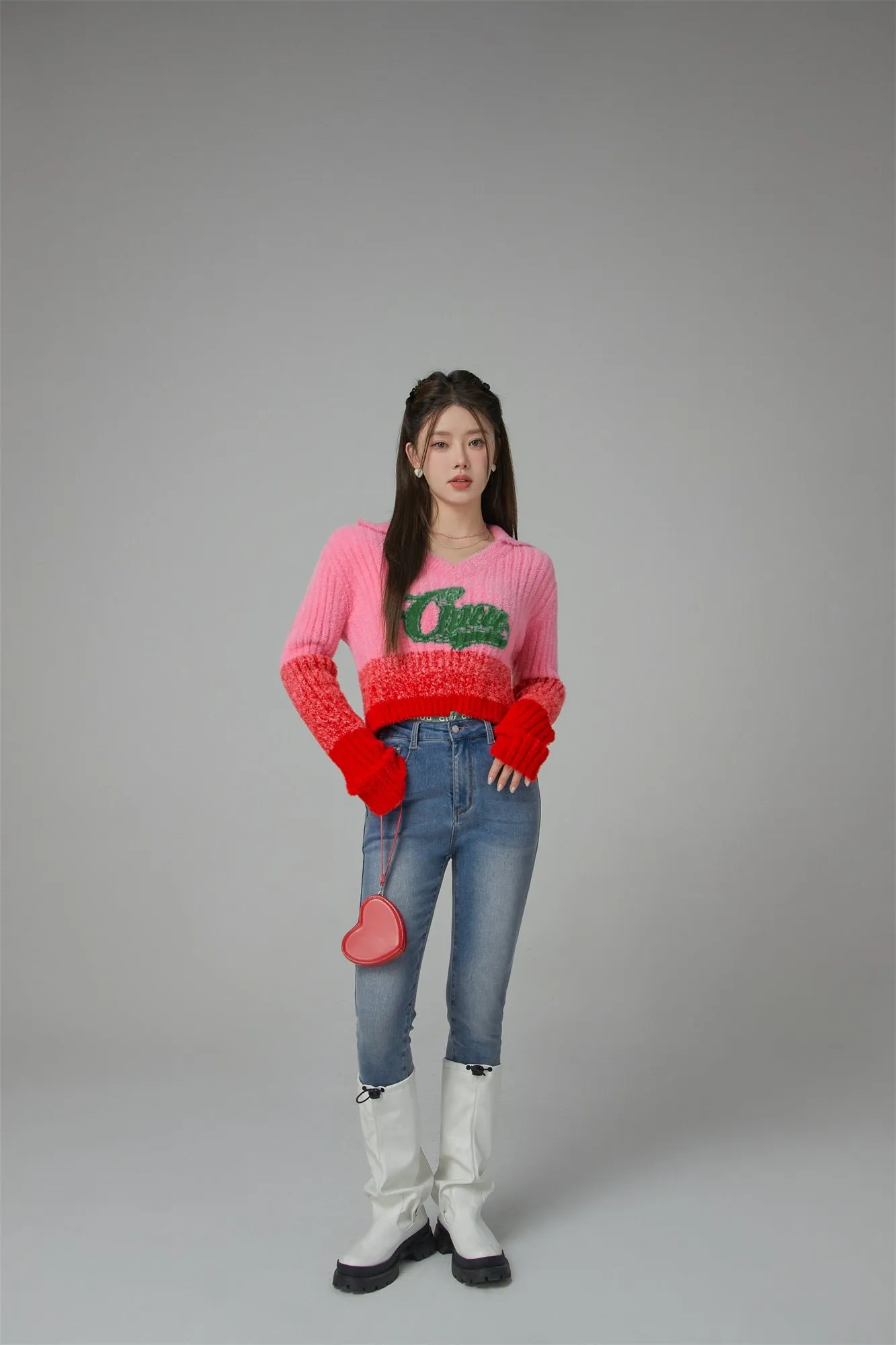 Bubbly Spirit Cropped Knit Sweater