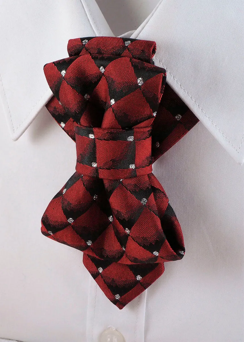 BURGUNDY BOW TIE "BURGUNDY DIAMOND"