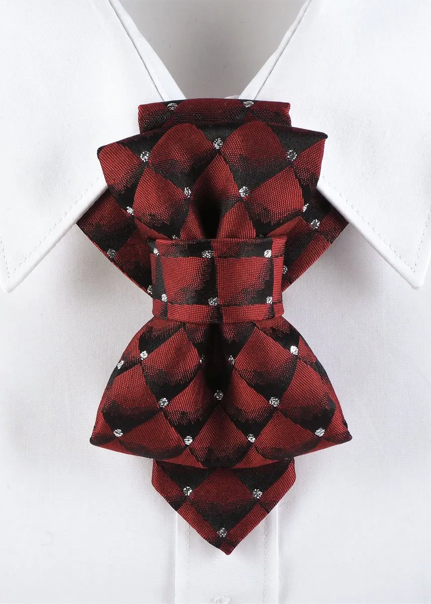 BURGUNDY BOW TIE "BURGUNDY DIAMOND"