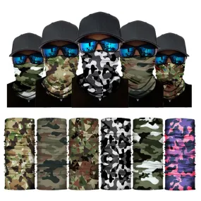 Camouflage Cycling Face Mask Tactical Military Scarf Neck Gaiter Men Seamless Bandana Women Headband Balaclava Tube Face Shield