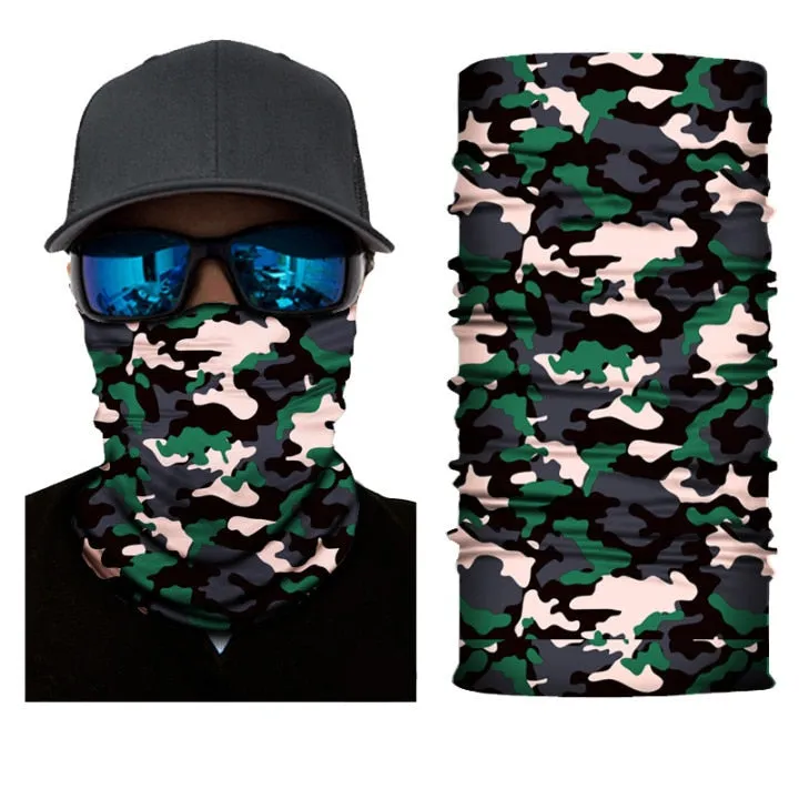 Camouflage Cycling Face Mask Tactical Military Scarf Neck Gaiter Men Seamless Bandana Women Headband Balaclava Tube Face Shield