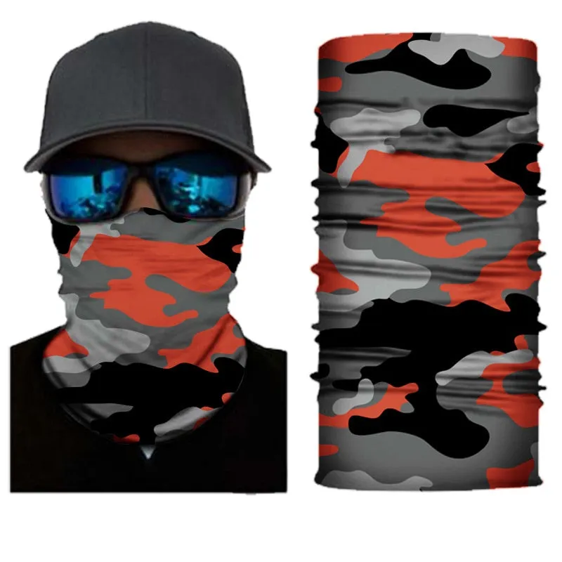 Camouflage Cycling Face Mask Tactical Military Scarf Neck Gaiter Men Seamless Bandana Women Headband Balaclava Tube Face Shield