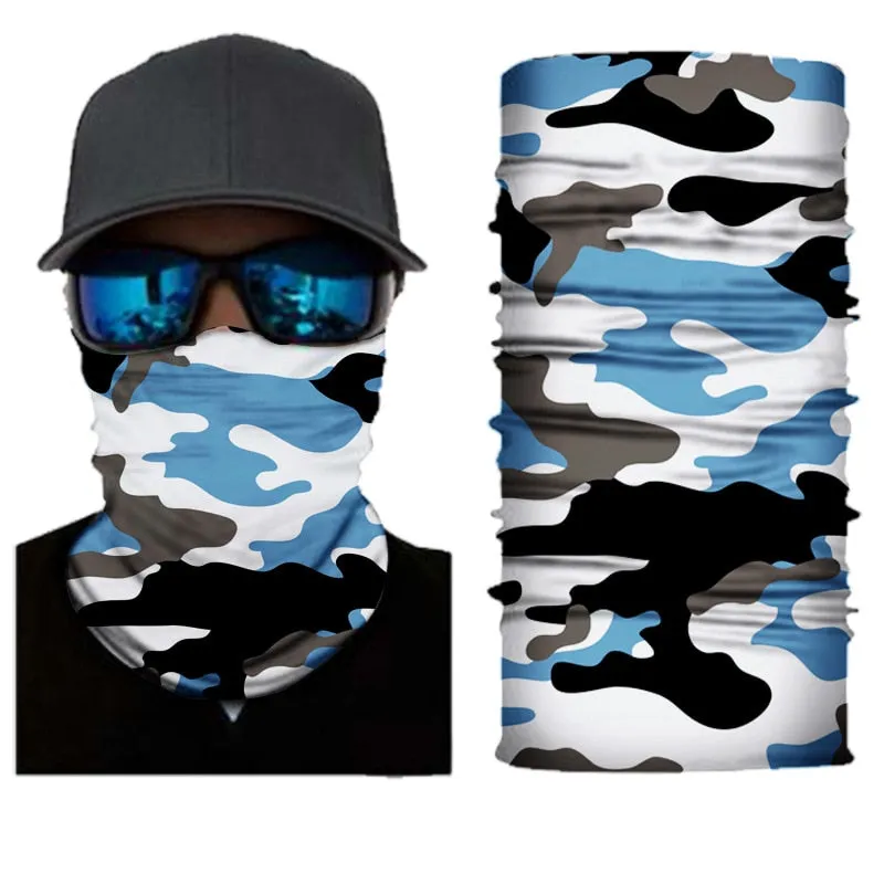 Camouflage Cycling Face Mask Tactical Military Scarf Neck Gaiter Men Seamless Bandana Women Headband Balaclava Tube Face Shield