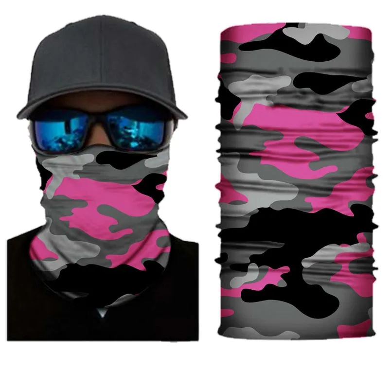 Camouflage Cycling Face Mask Tactical Military Scarf Neck Gaiter Men Seamless Bandana Women Headband Balaclava Tube Face Shield