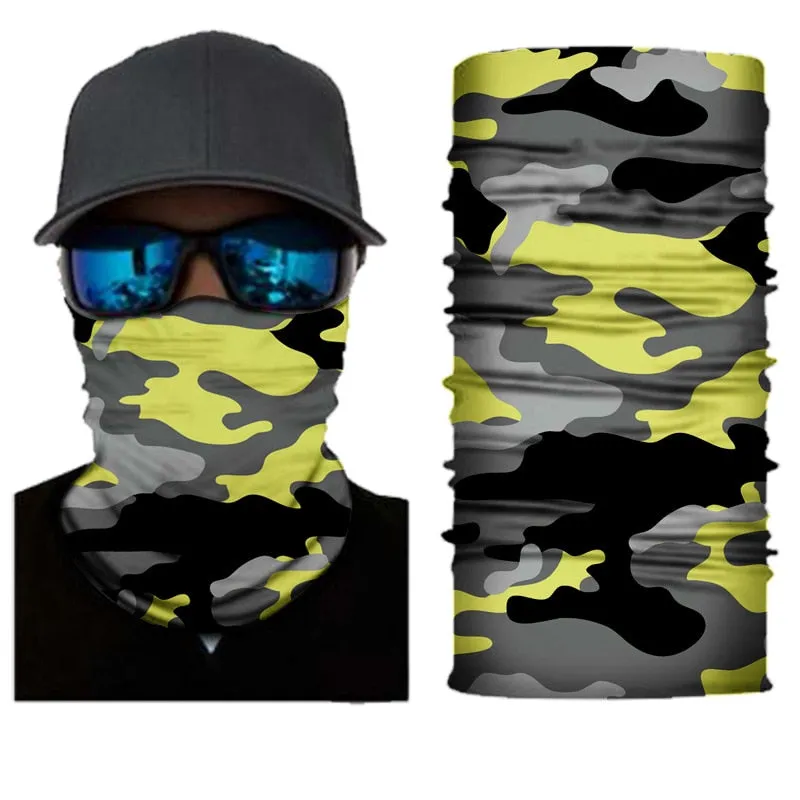 Camouflage Cycling Face Mask Tactical Military Scarf Neck Gaiter Men Seamless Bandana Women Headband Balaclava Tube Face Shield