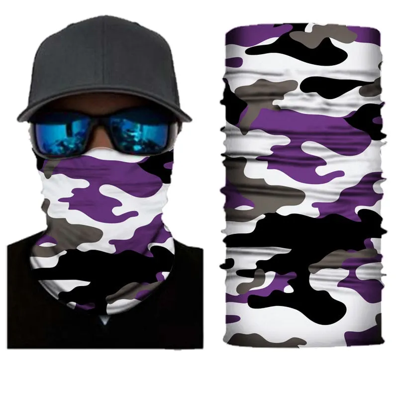 Camouflage Cycling Face Mask Tactical Military Scarf Neck Gaiter Men Seamless Bandana Women Headband Balaclava Tube Face Shield