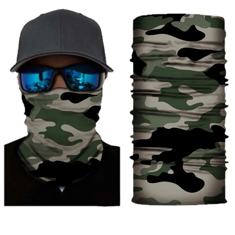 Camouflage Cycling Face Mask Tactical Military Scarf Neck Gaiter Men Seamless Bandana Women Headband Balaclava Tube Face Shield