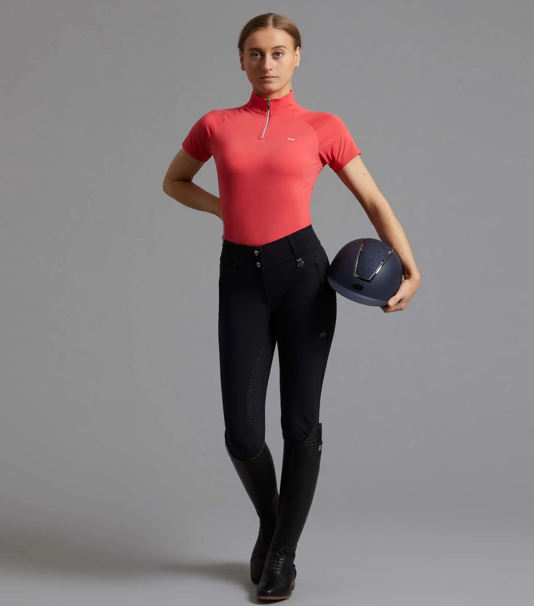 Carapello Ladies Full Seat Gel Riding Breeches Navy