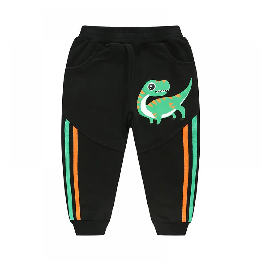 Cartoon Dinosaur Sweatpants Cotton Autumn Pants Wholesale Boys Clothes