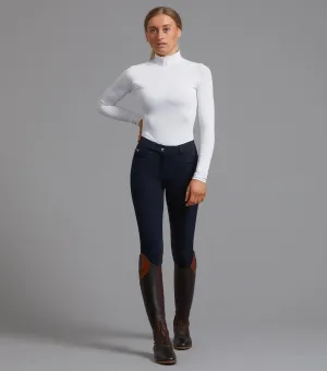 Cassa Ladies Full Seat Gel Riding Breeches Navy