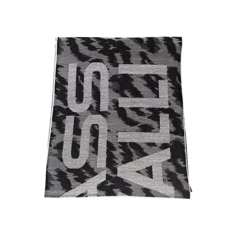 Cavalli Class Gray Wool Men Scarf