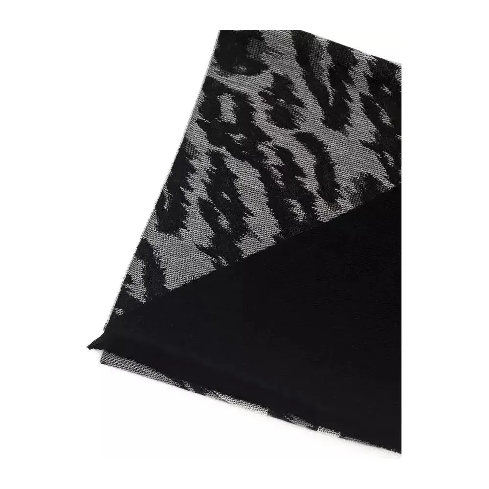 Cavalli Class Gray Wool Men Scarf