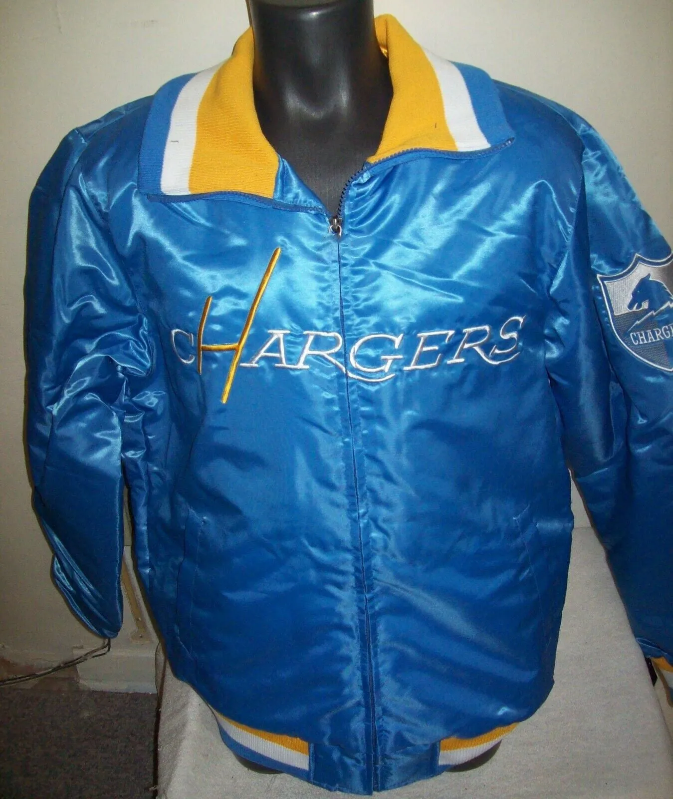 Chargers Jacket Los Angeles Starter Full Zip Jacket SKY BLUE