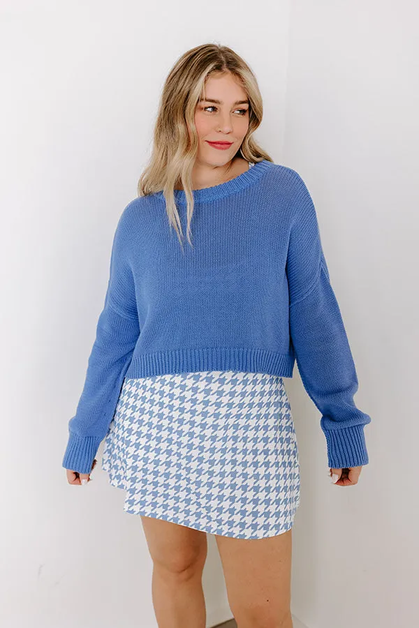 Coastal Breeze Knit Sweater in Blue