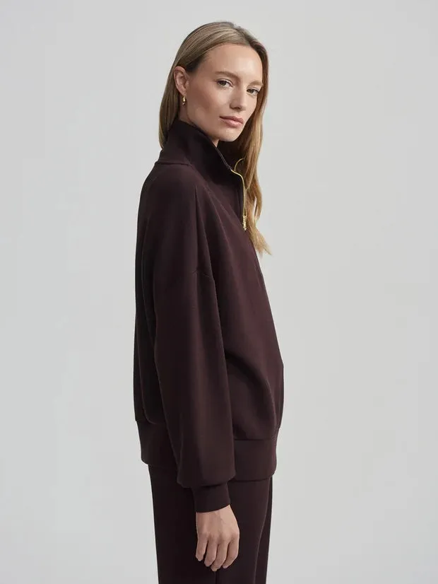 Coffee Bean Hawley Half-Zip Sweater