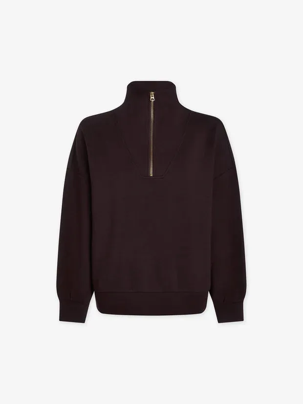 Coffee Bean Hawley Half-Zip Sweater