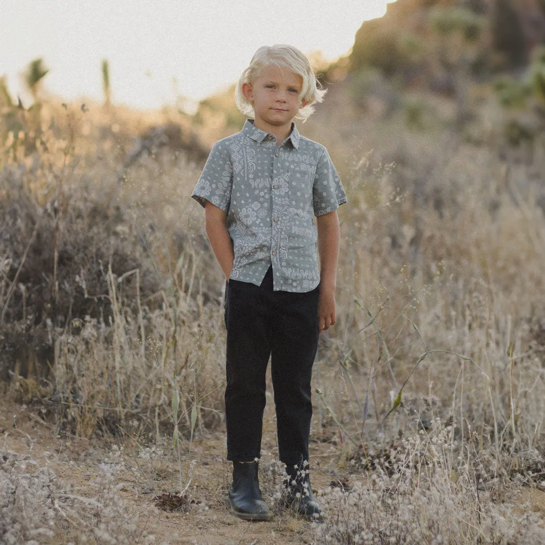 Collared Short Sleeve Shirt - Laurel Bandana