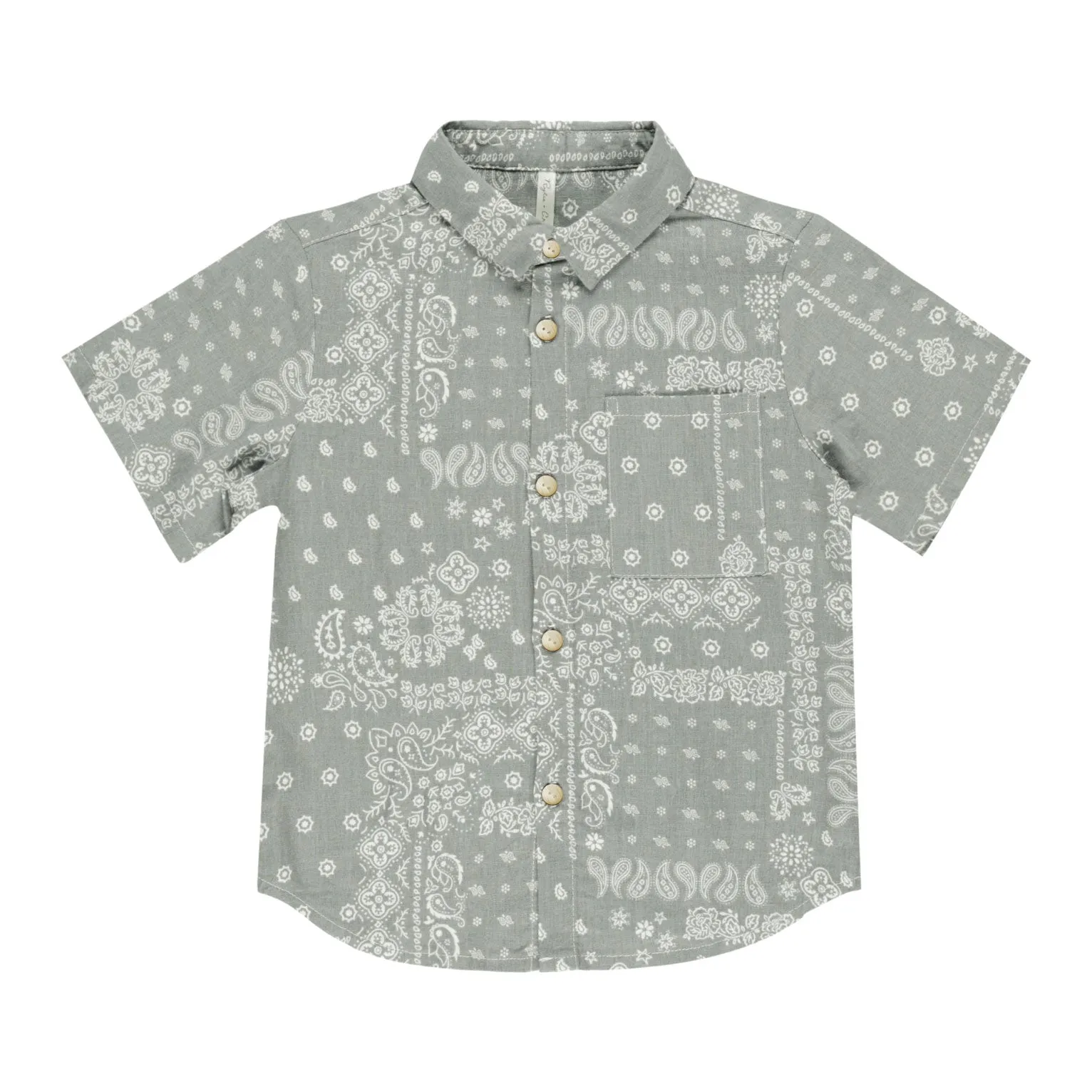 Collared Short Sleeve Shirt - Laurel Bandana