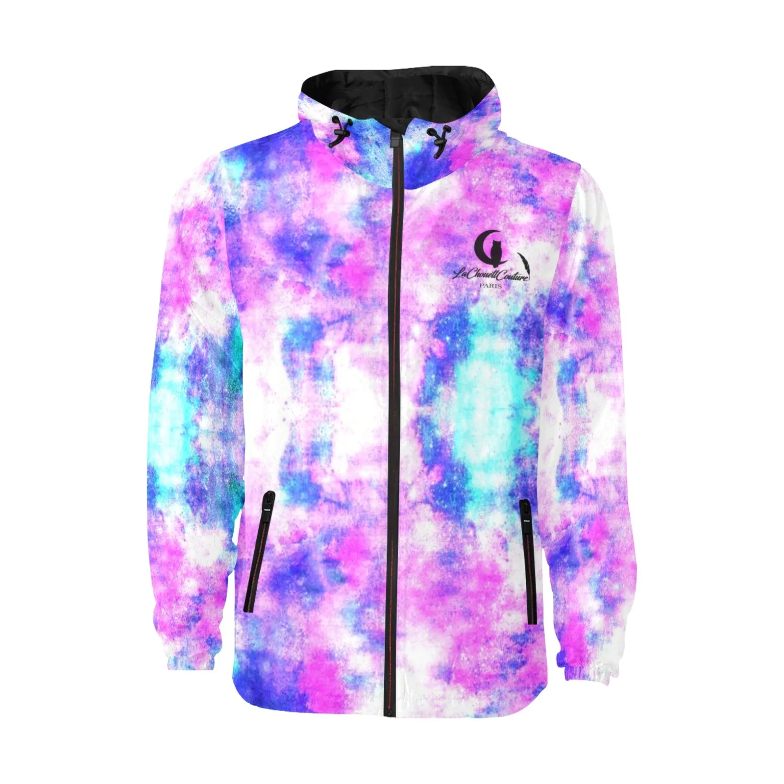 COLORFULL All Over Print Quilted Windbreaker