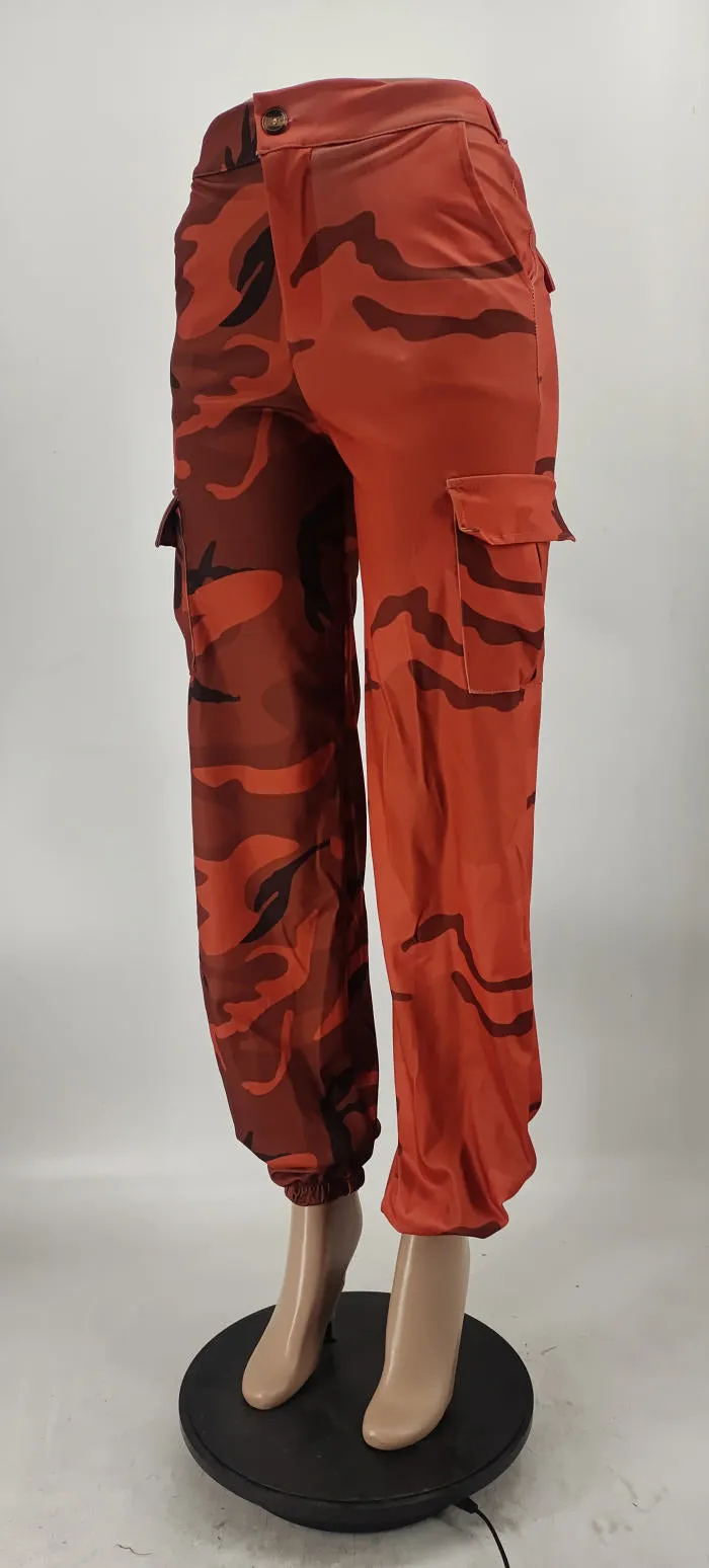 Contrast Camo Pants