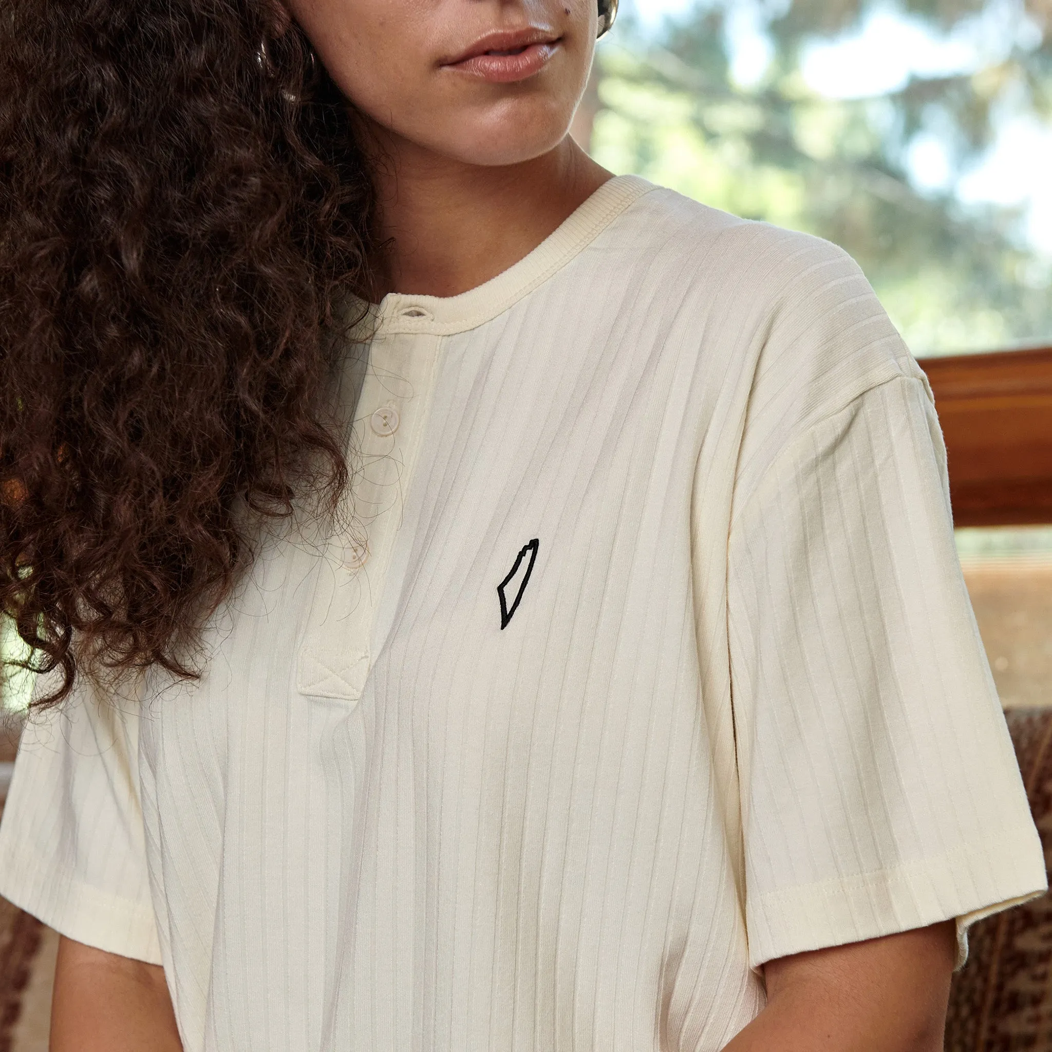 Core Henley Polo Bone