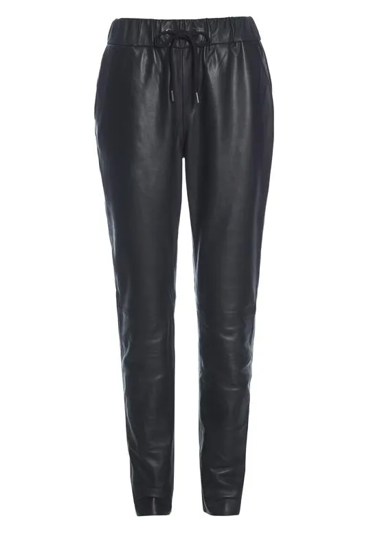 Dea Kudibal Helene Black Leather Trackpant