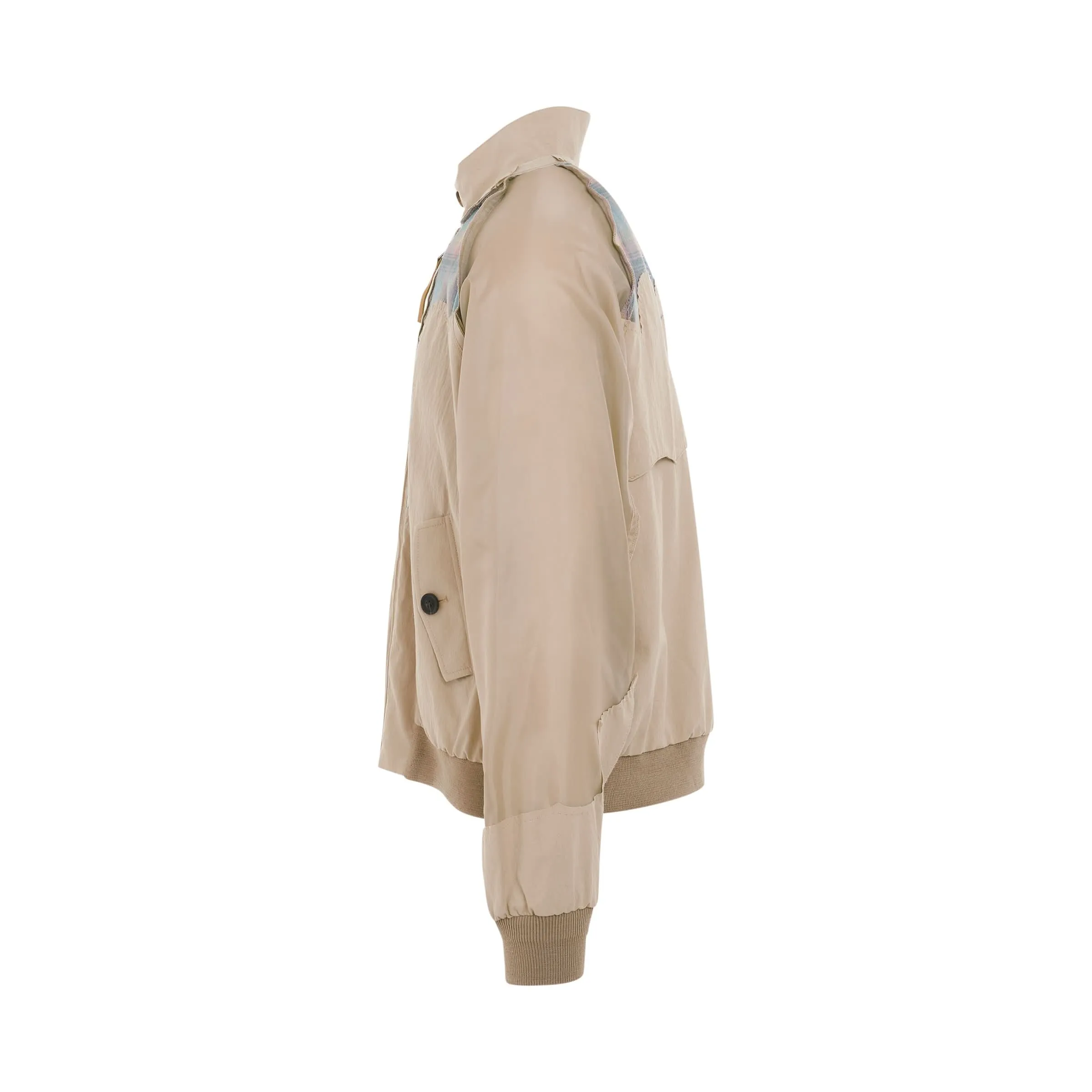 Deconstruction Bomber Jacket in Beige