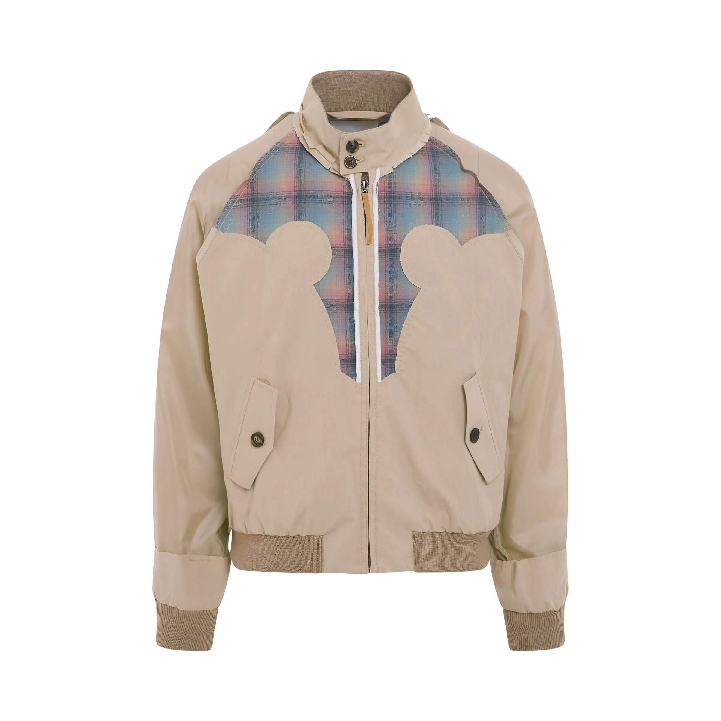 Deconstruction Bomber Jacket in Beige