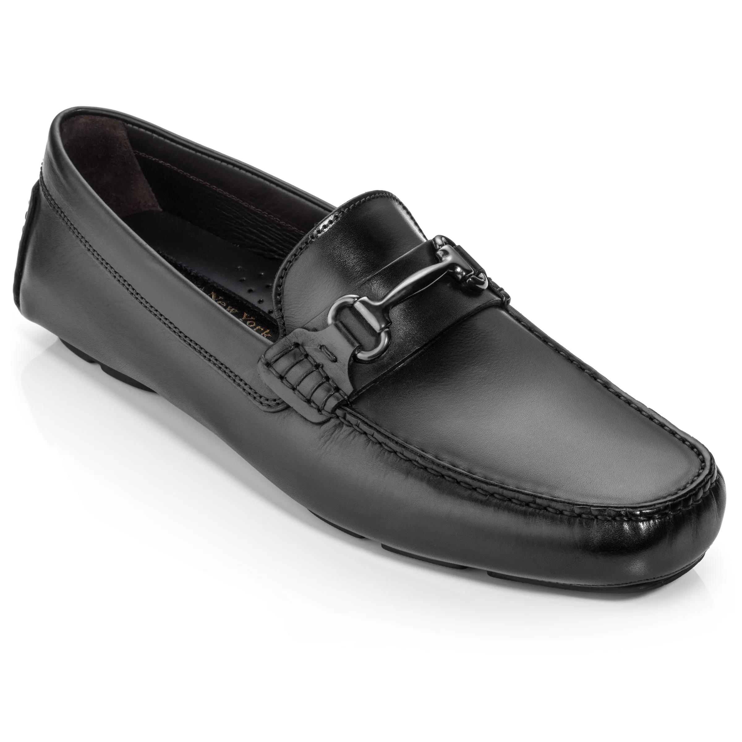 Del Amo Black Calf Driving Shoe