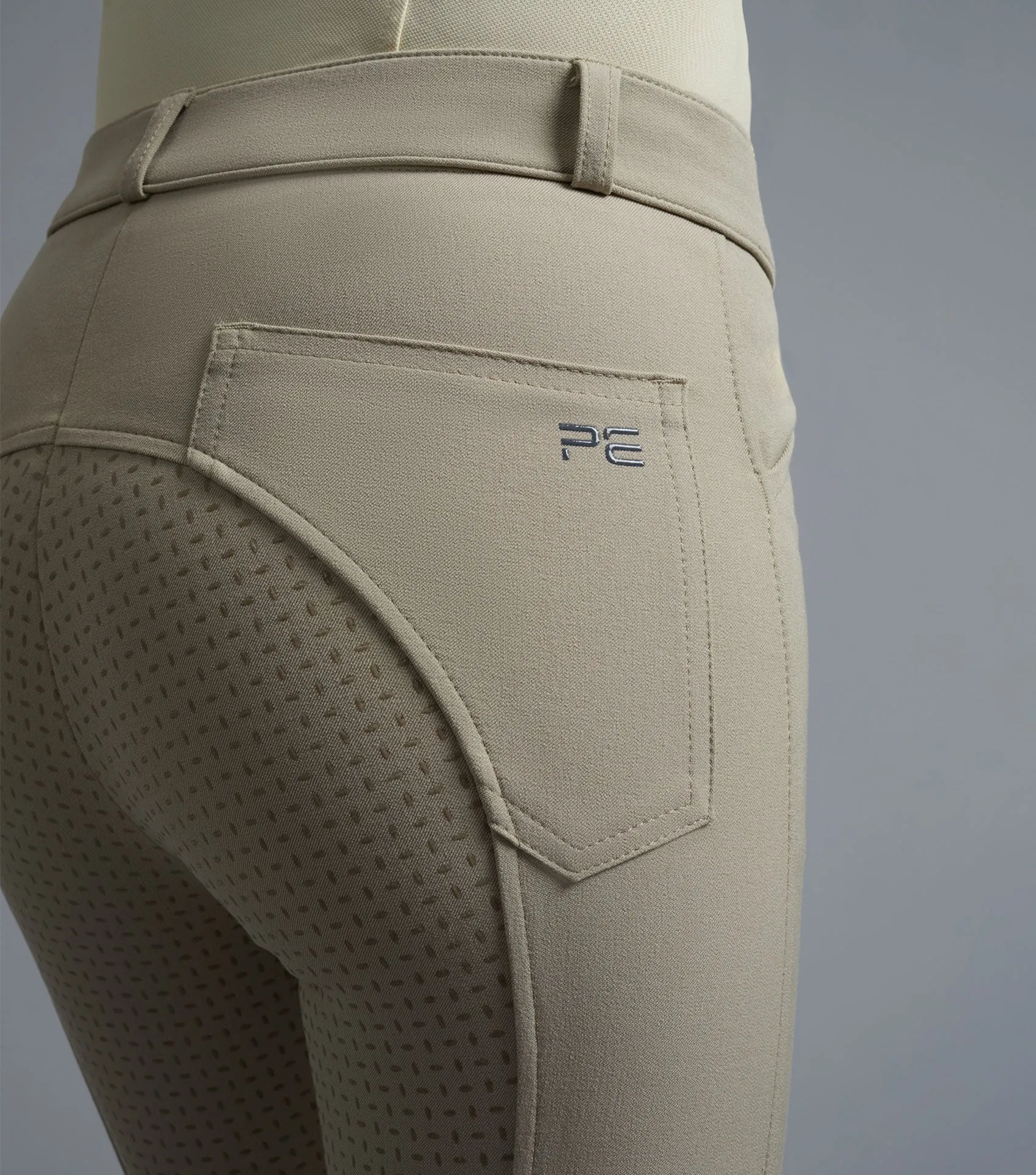 Delta Ladies Full Seat Gel Competition Riding Breeches Beige