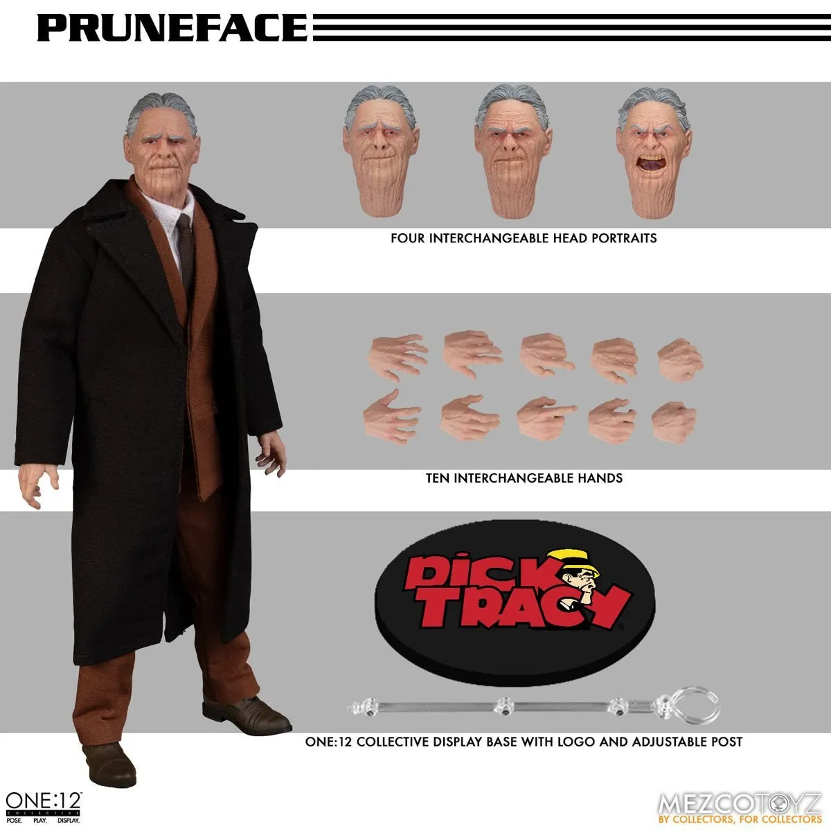 Dick Tracy Pruneface Mezco One:12 Collective Action Figure